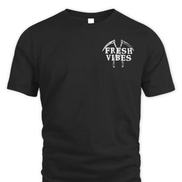 Tillys Fresh Vibes Good Friends Tee Black Cotton Large Size - Picture 1 of 9